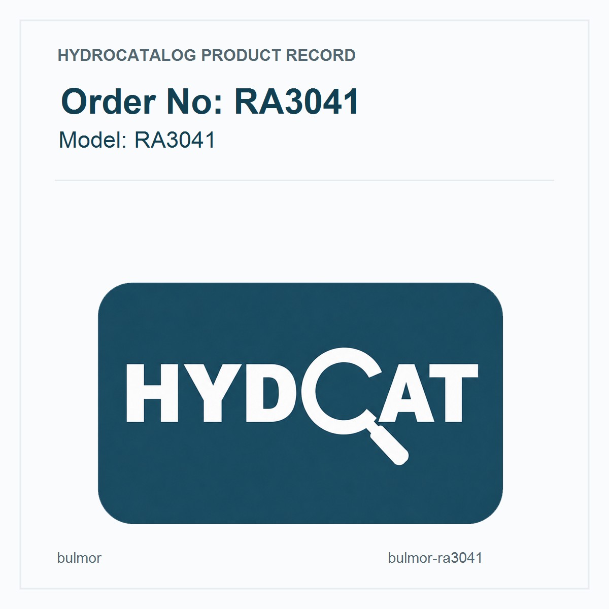 Bulmor RA3041