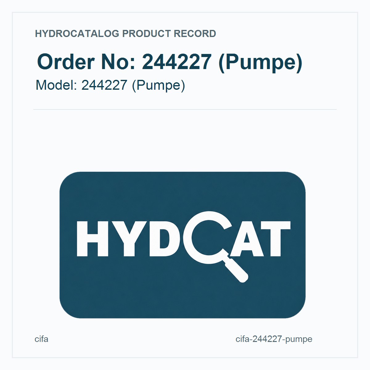 CIFA 244227 (Pumpe)