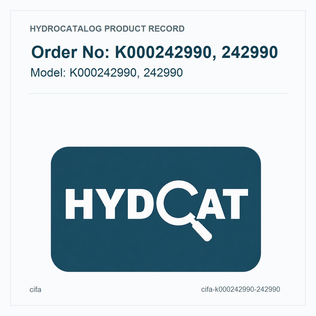 CIFA K000242990, 242990
