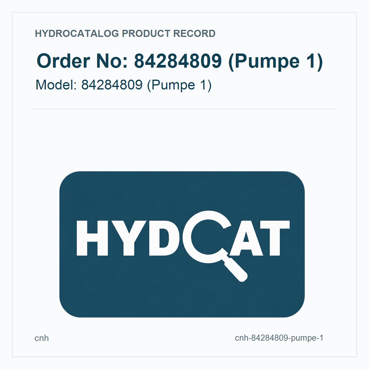 CNH 84284809 (Pumpe 1)