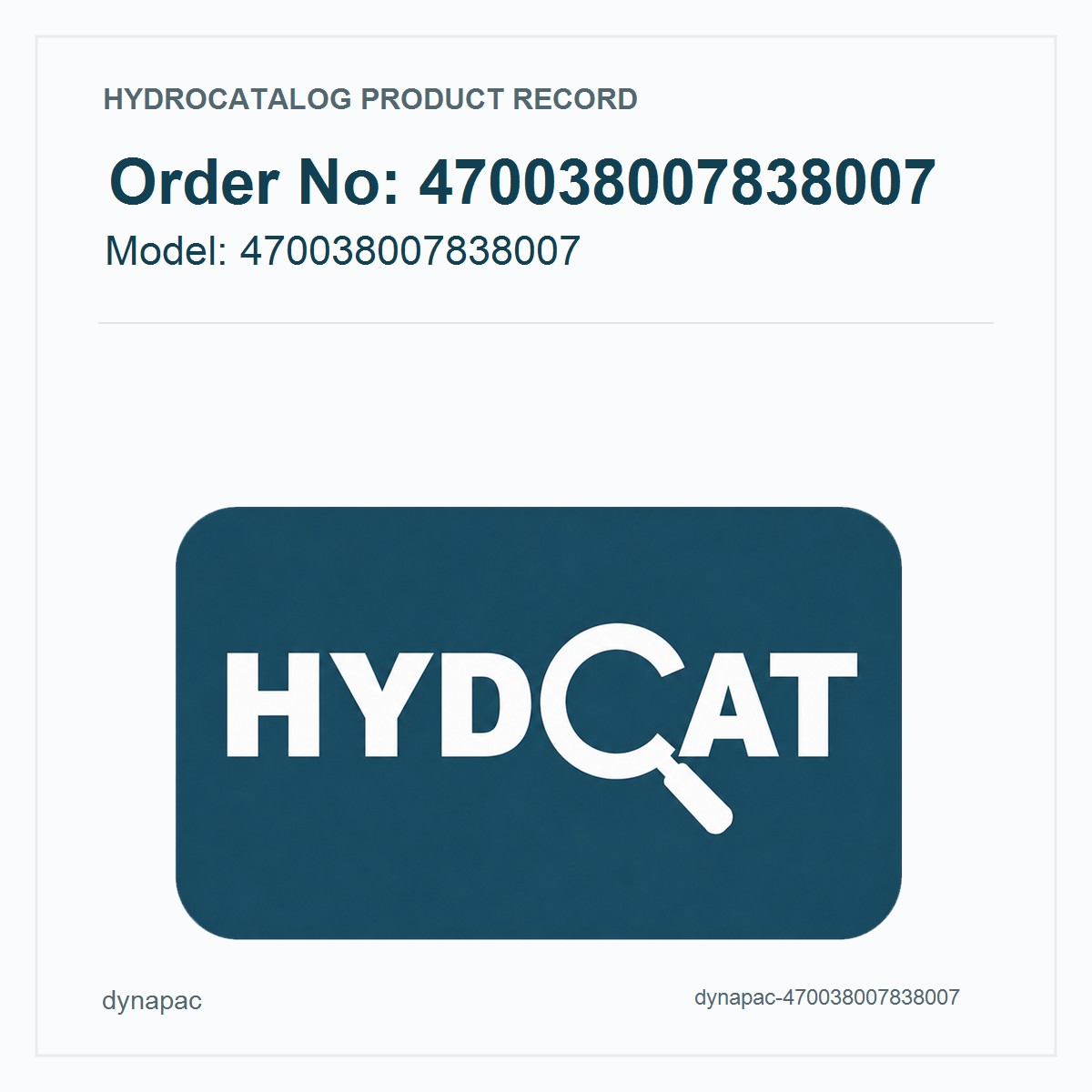Dynapac Hydraulic Motor 470038007838007