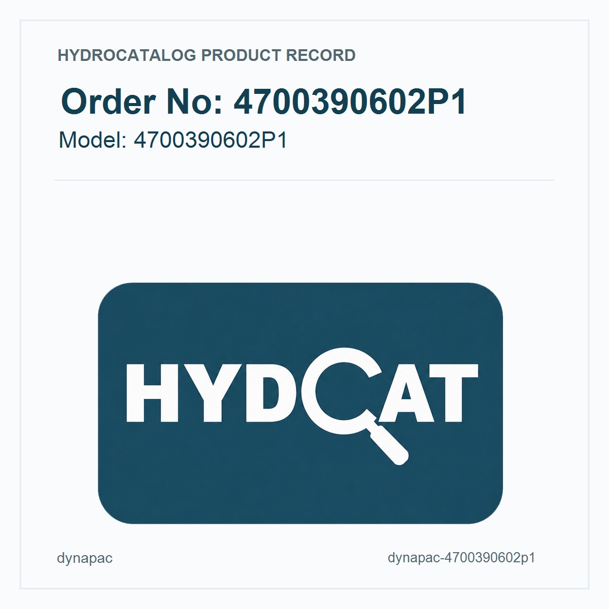Dynapac 4700390602P1