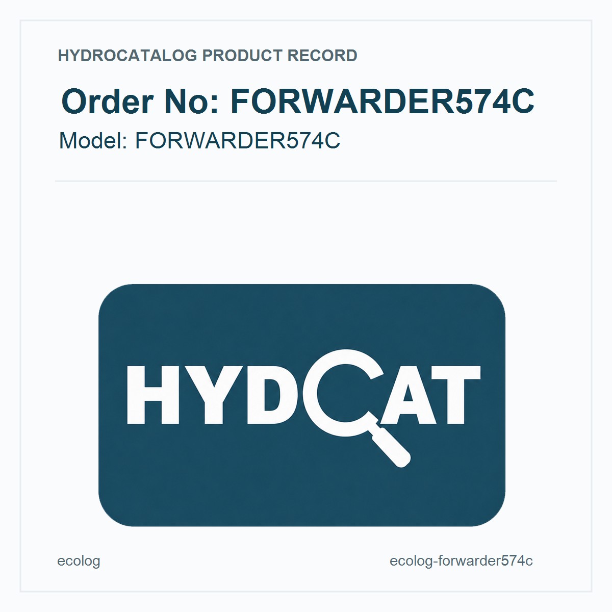 Ecolog Hydraulic Motor FORWARDER574C