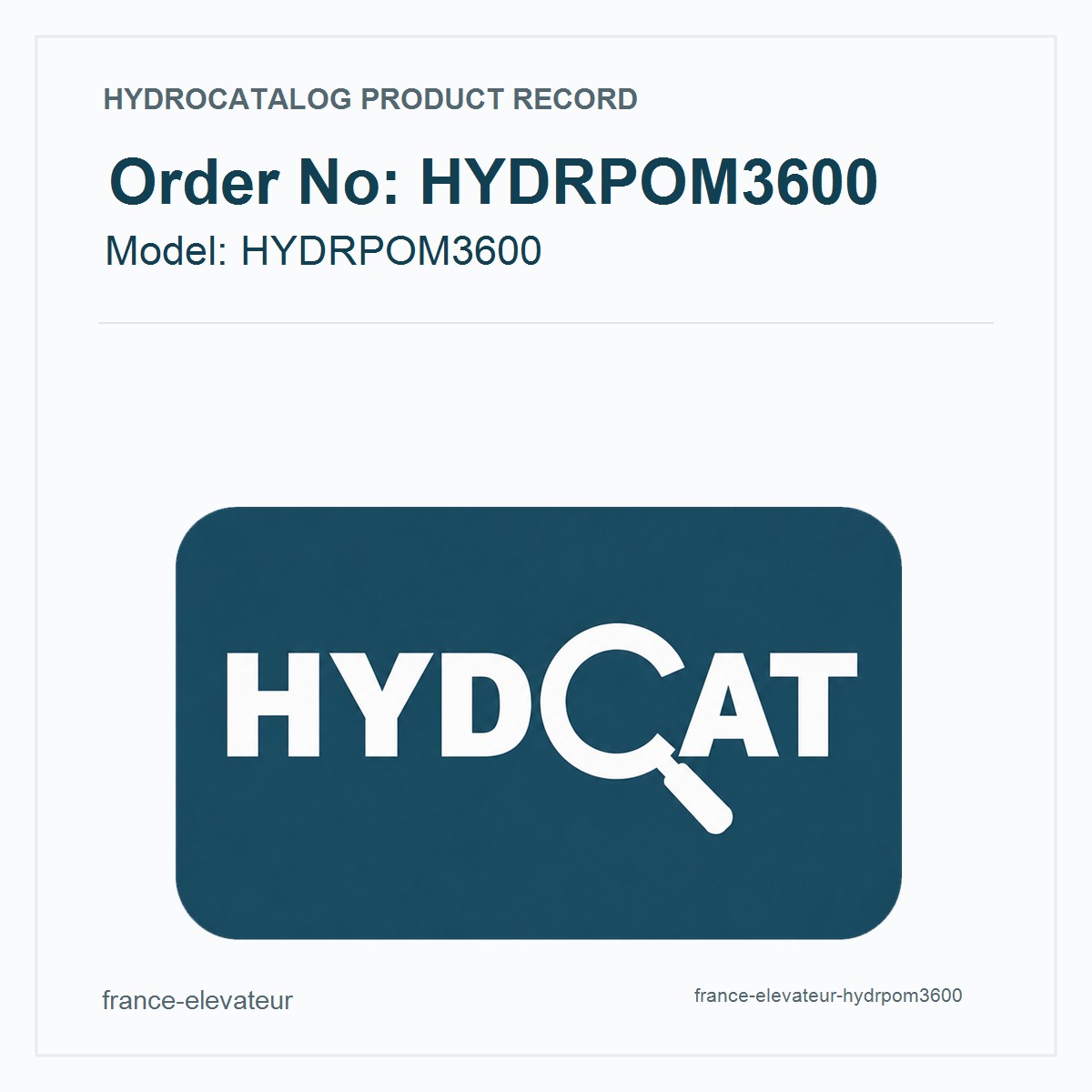 France Elevateur HYDRPOM3600