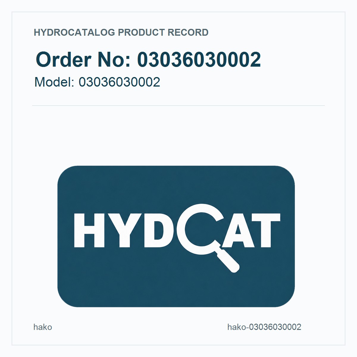 Hako Hydraulic Pump 03036030002