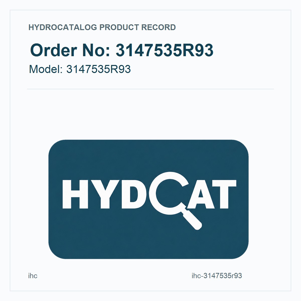 Ihc Hydraulic Pump 3147535R93