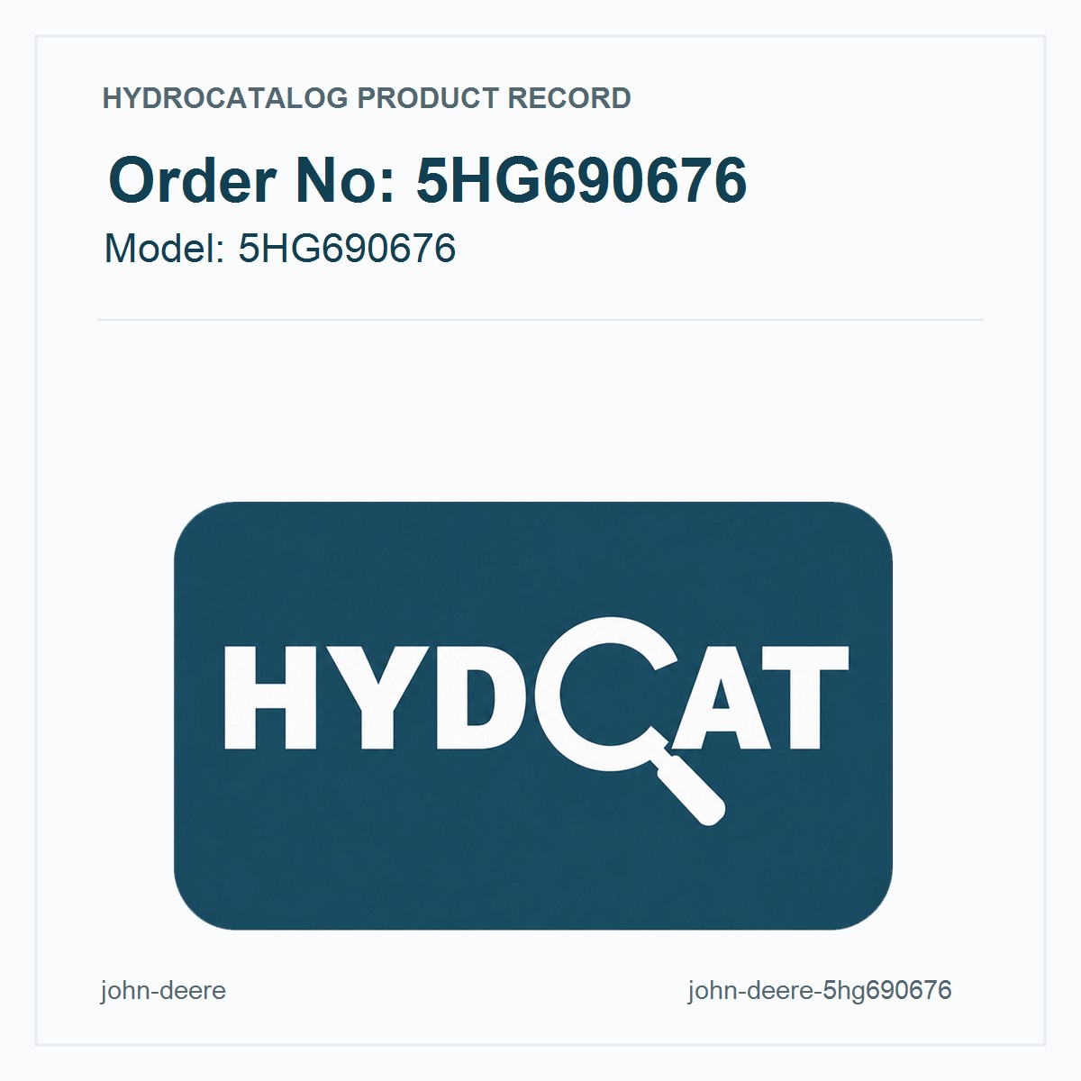 John Deere 5HG690676