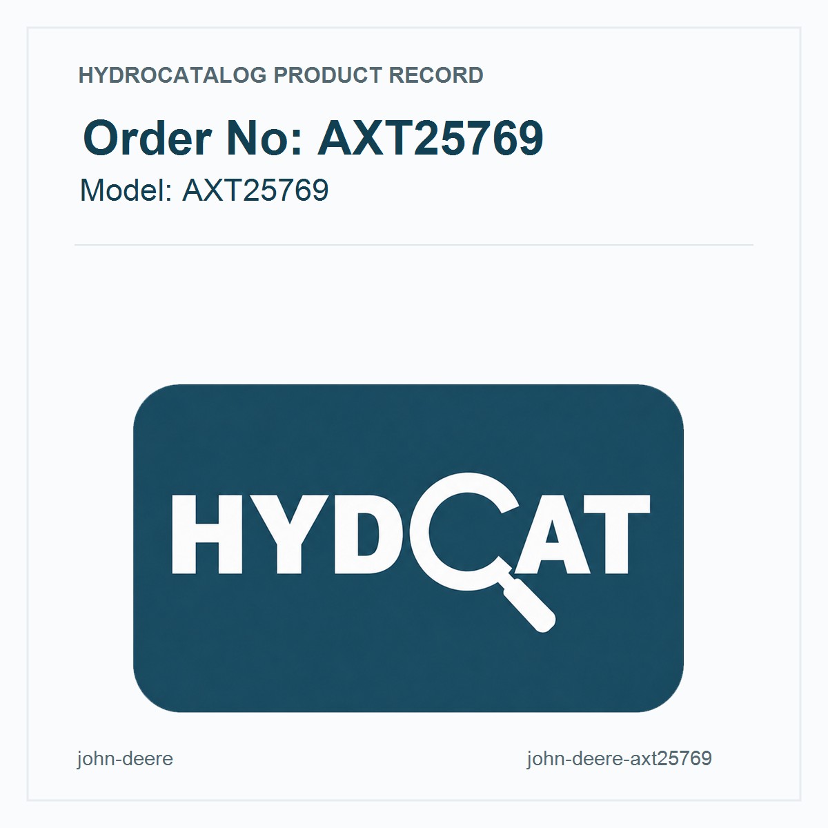 John Deere AXT25769