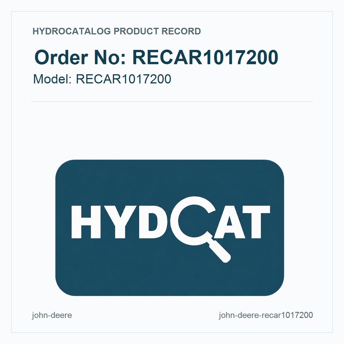 John Deere RECAR1017200