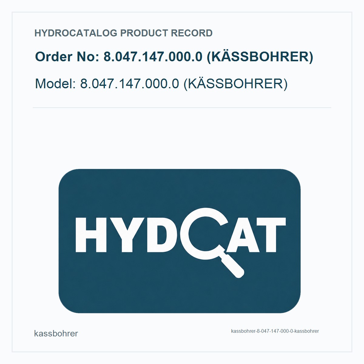 Kässbohrer 8.047.147.000.0 (KÄSSBOHRER)