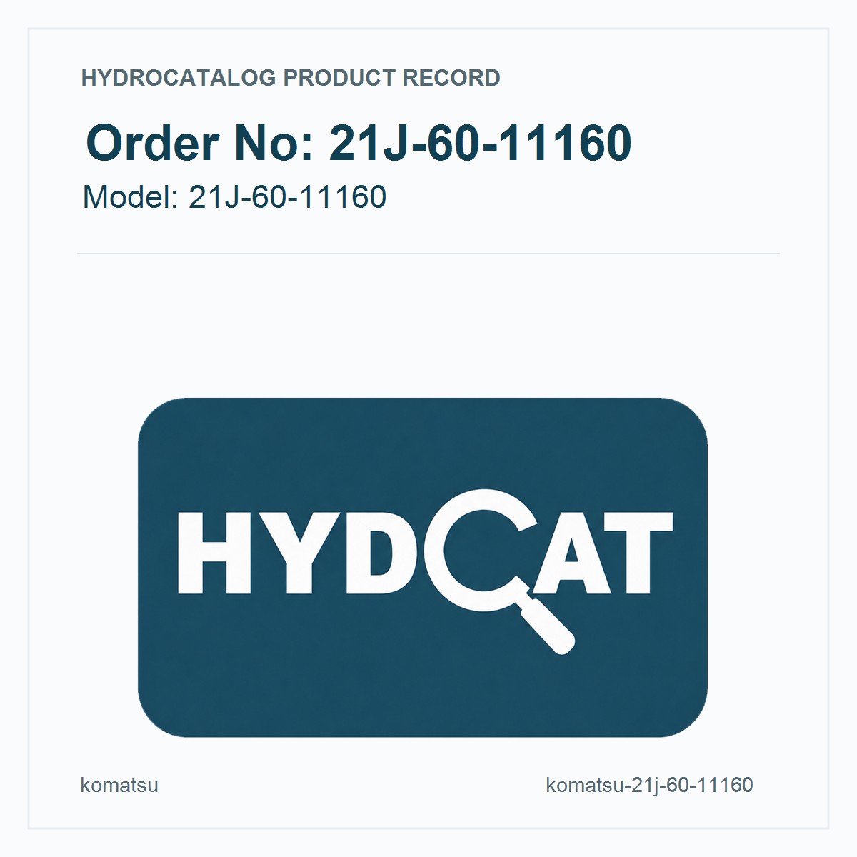 Komatsu 21J-60-11160