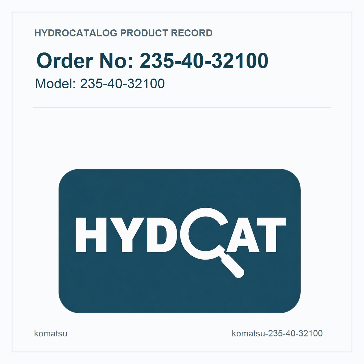 Komatsu 235-40-32100