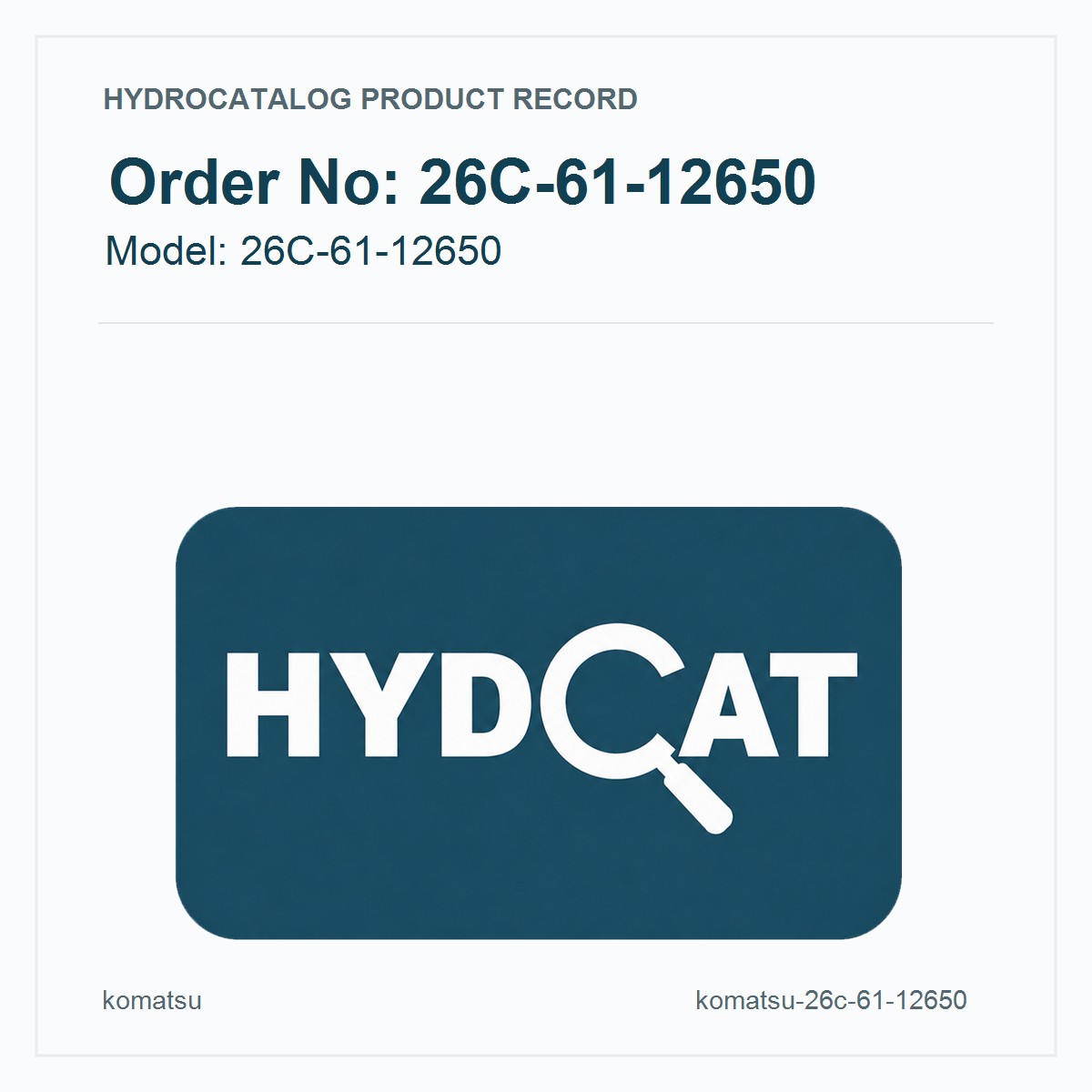 Komatsu 26C-61-12650