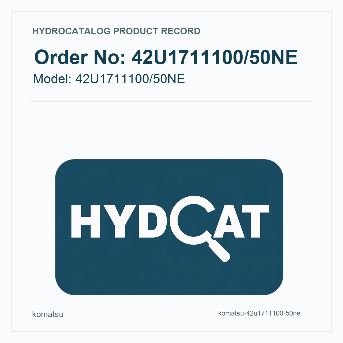 Komatsu 42U1711100/50NE