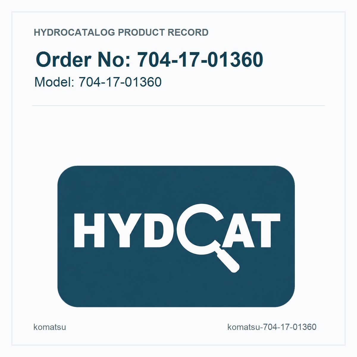Komatsu 704-17-01360