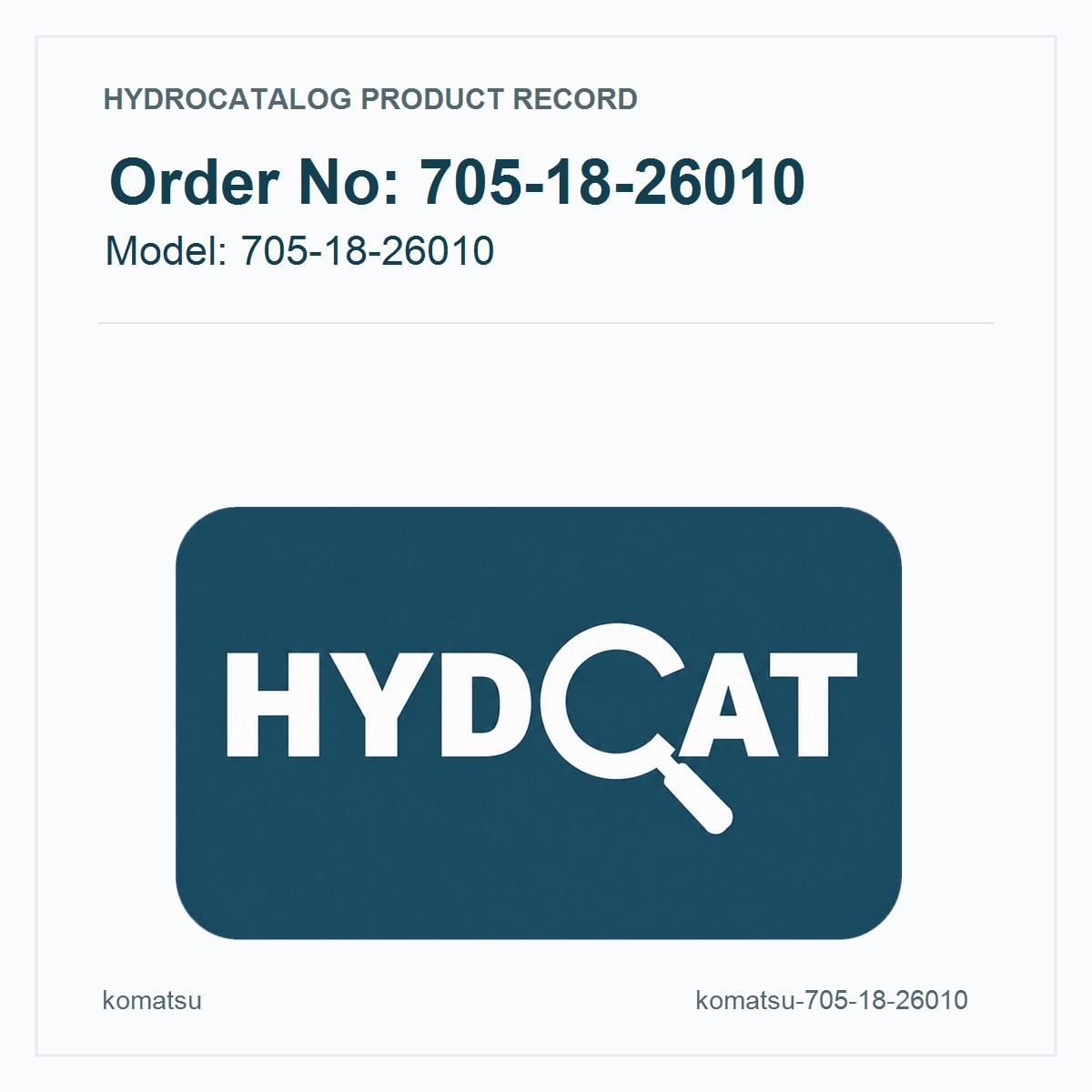 Komatsu 705-18-26010