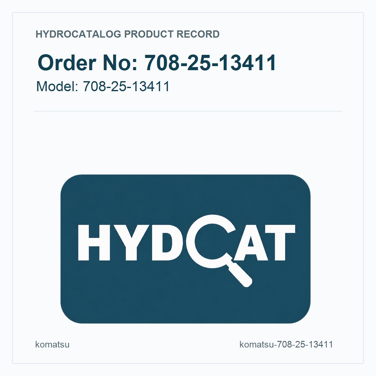 Komatsu 708-25-13411