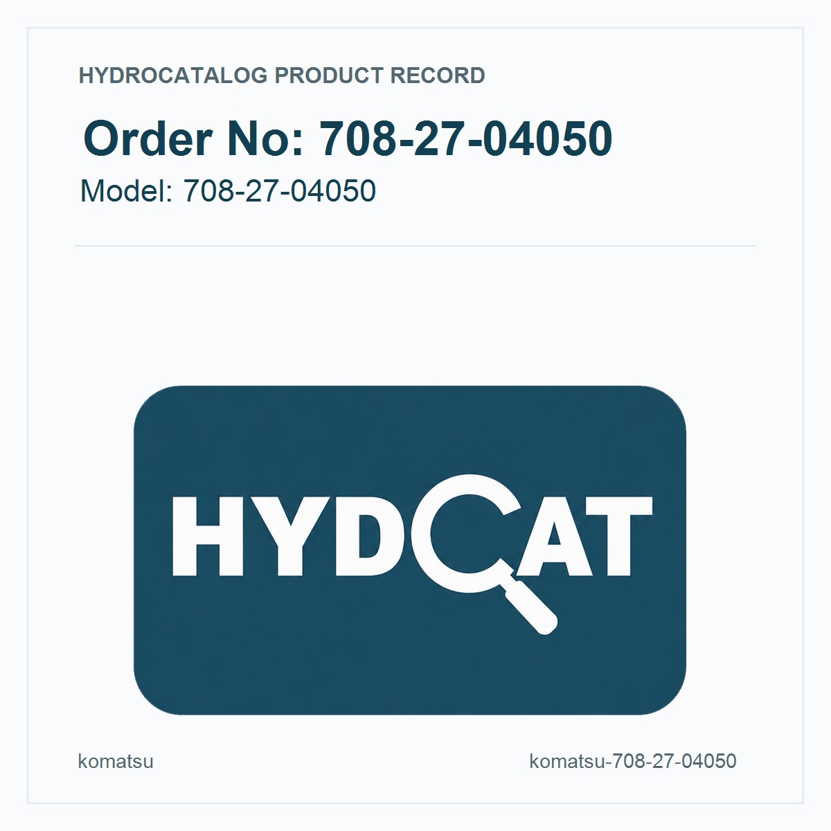Komatsu 708-27-04050