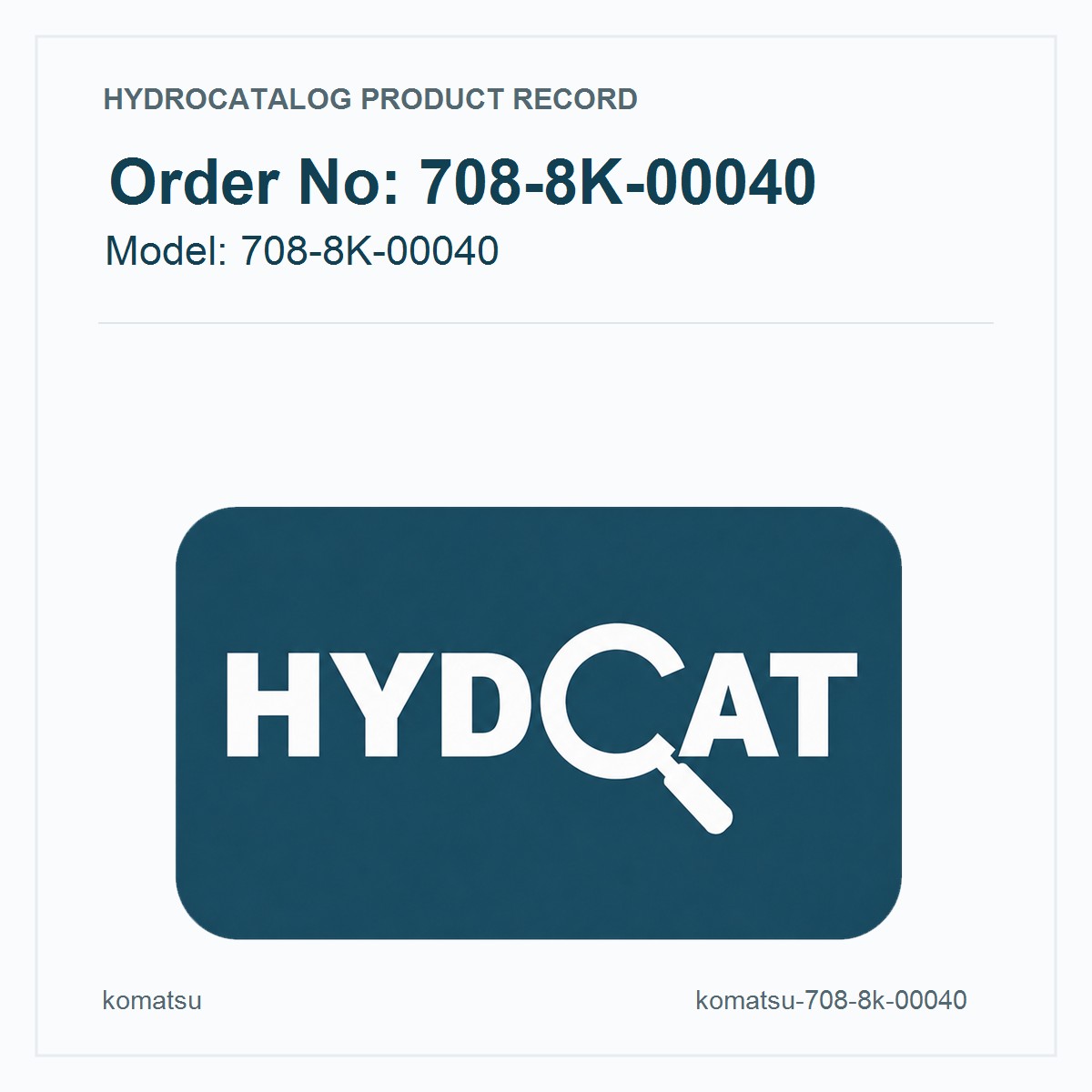 Komatsu 708-8K-00040
