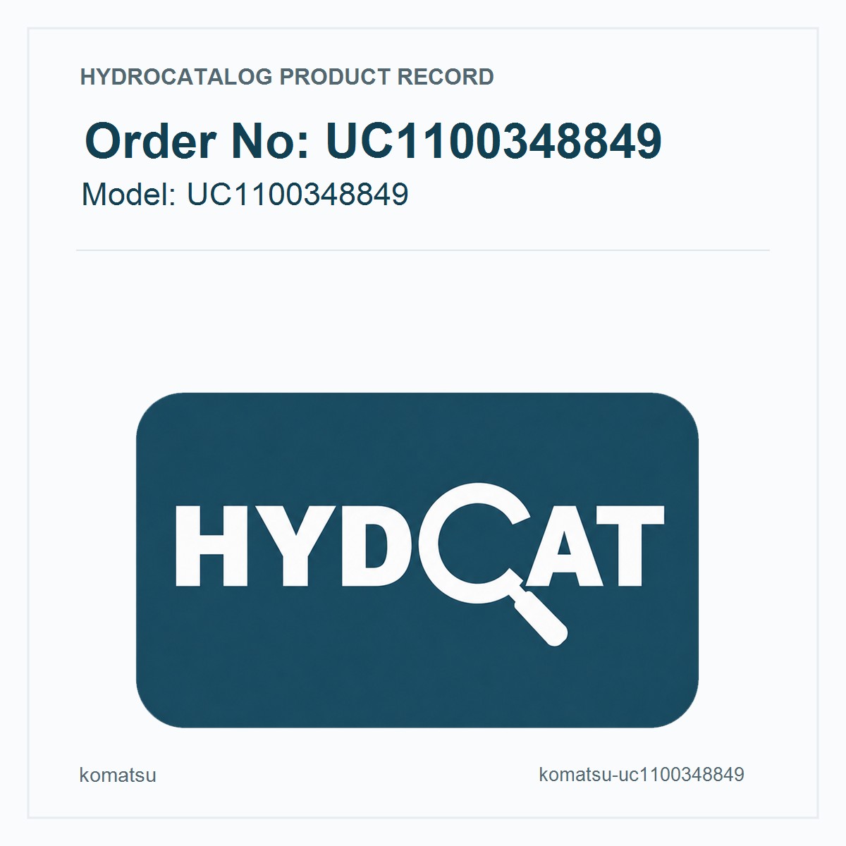 Komatsu UC1100348849