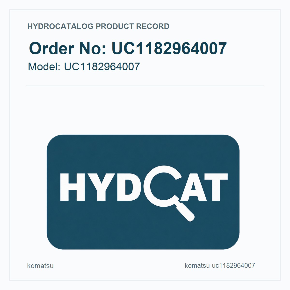 Komatsu UC1182964007