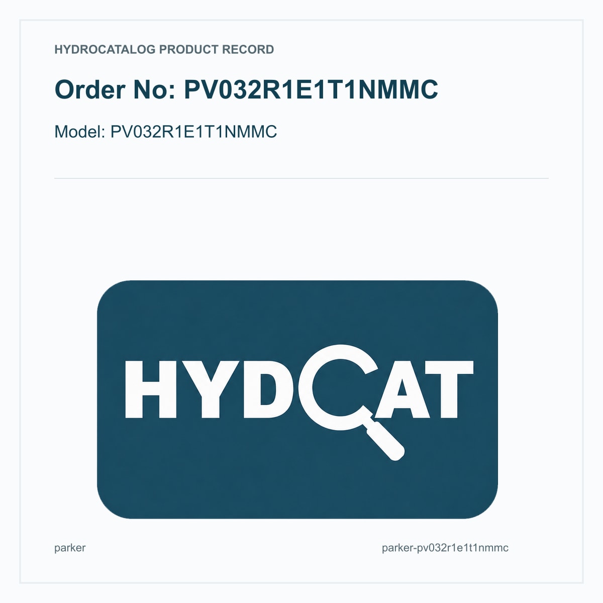 Parker Denison PVplus PV032R1E1T1NMMC