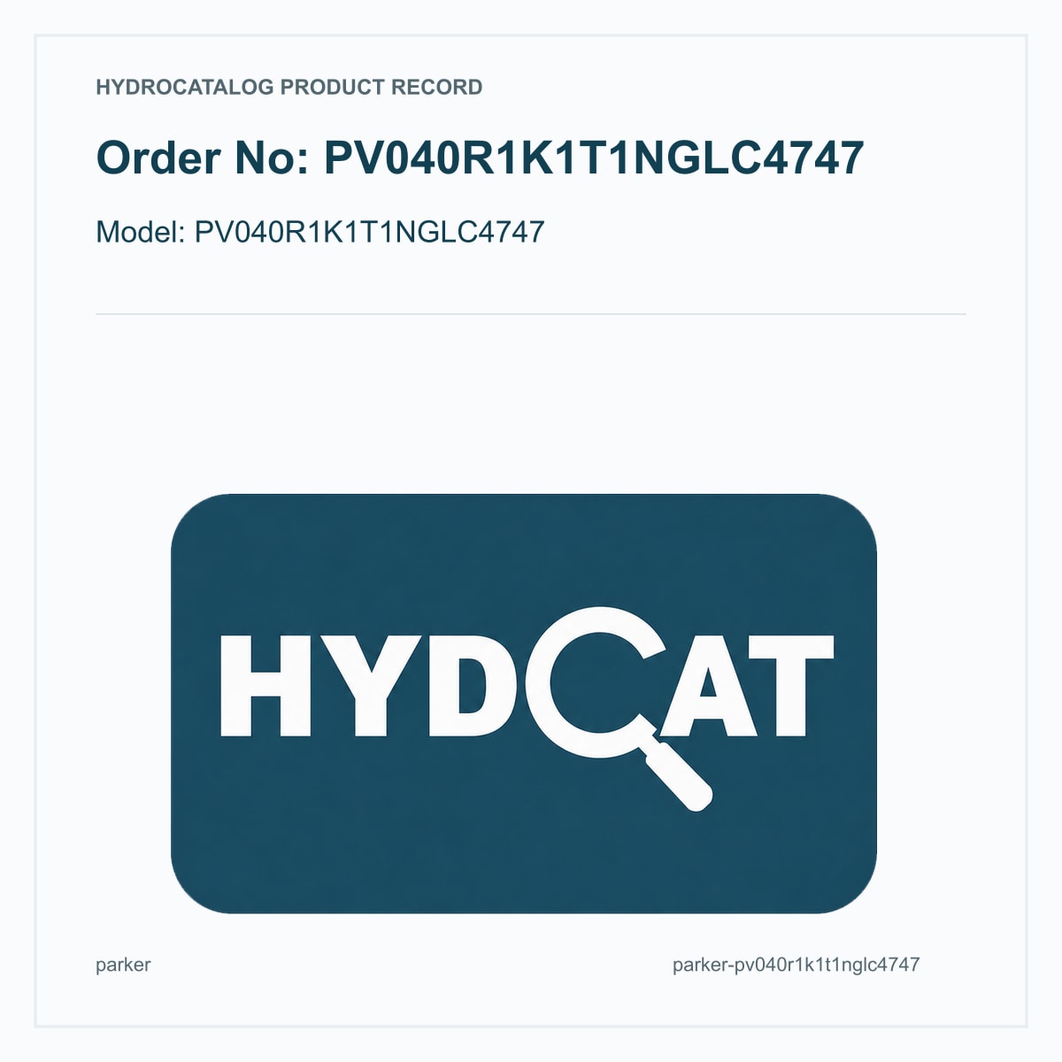 Parker Denison PVplus PV040R1K1T1NGLC4747