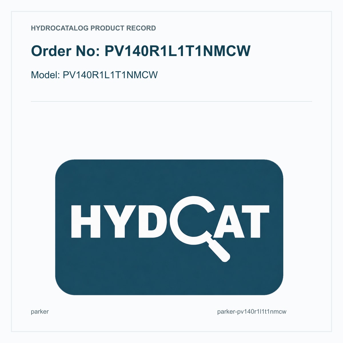 Parker Denison PVplus PV140R1L1T1NMCW