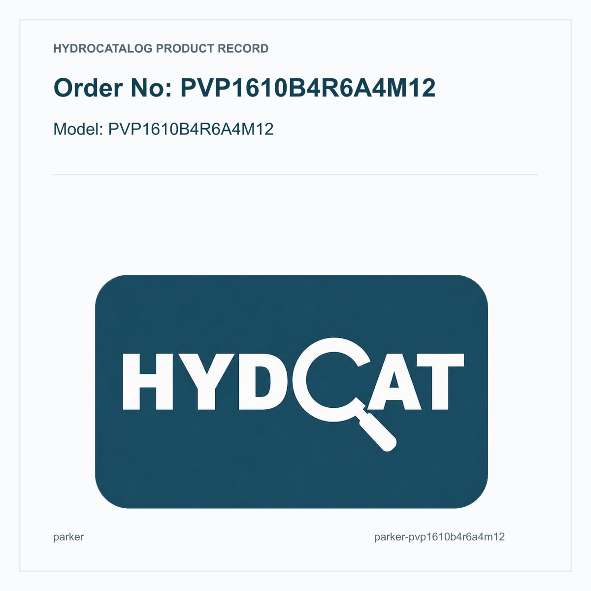 Parker Denison PVP1610B4R6A4M12