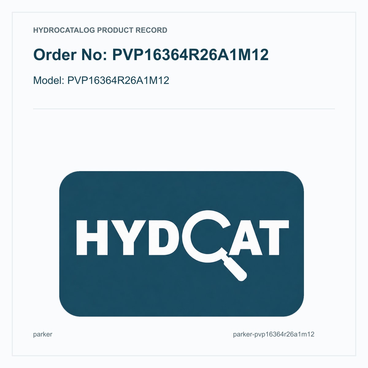 Parker Denison PVP16364R26A1M12