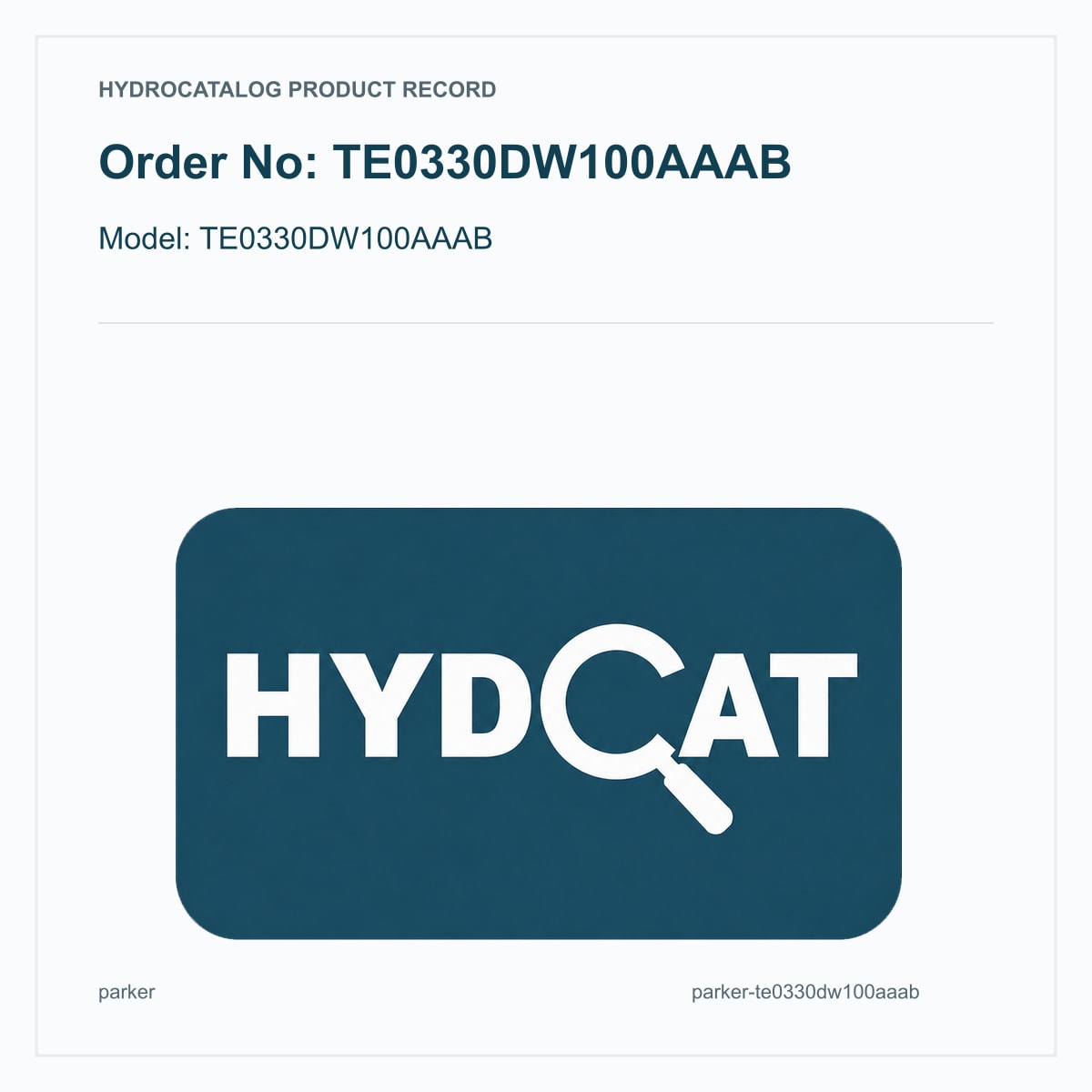 Parker Denison TE0330DW100AAAB