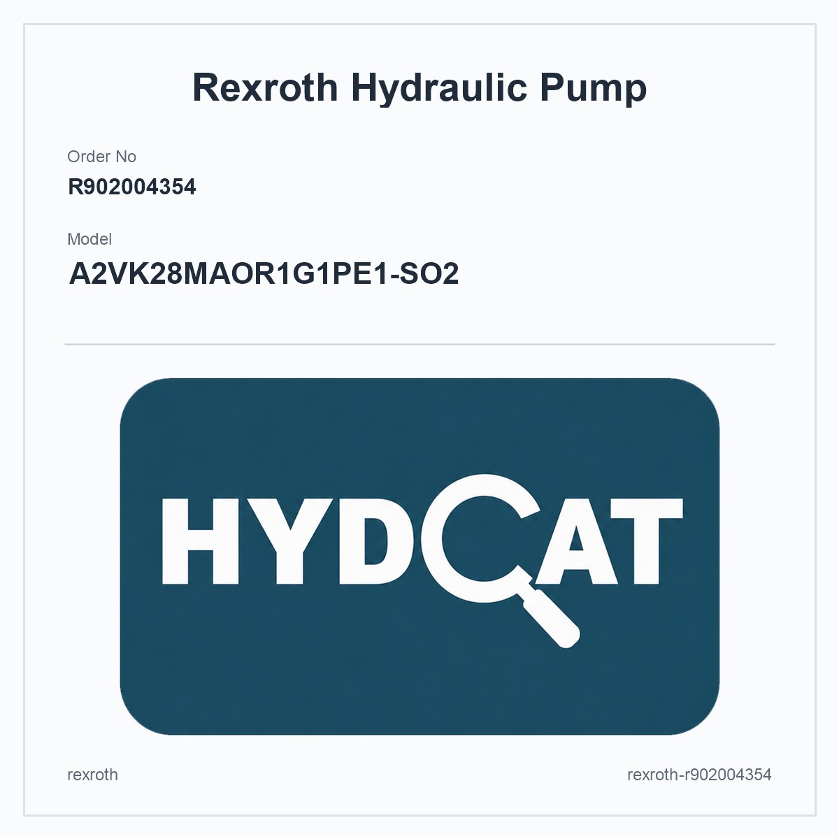 Rexroth R902004354, model A2VK28MAOR1G1PE1-SO2