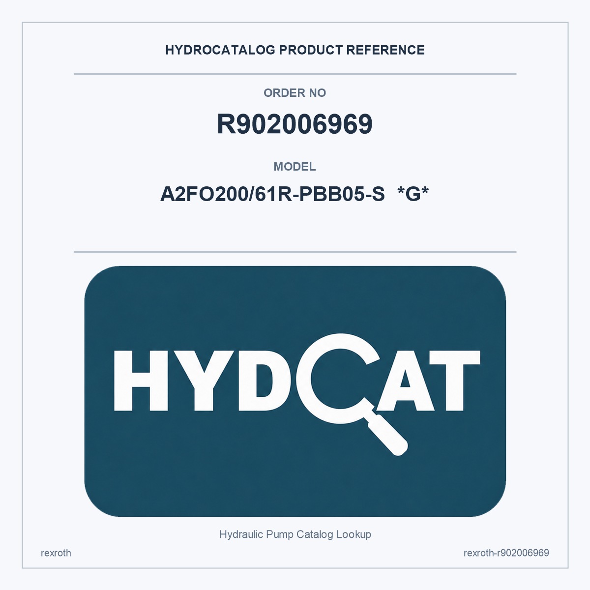 Rexroth R902006969, model A2FO200/61R-PBB05-S  *G*