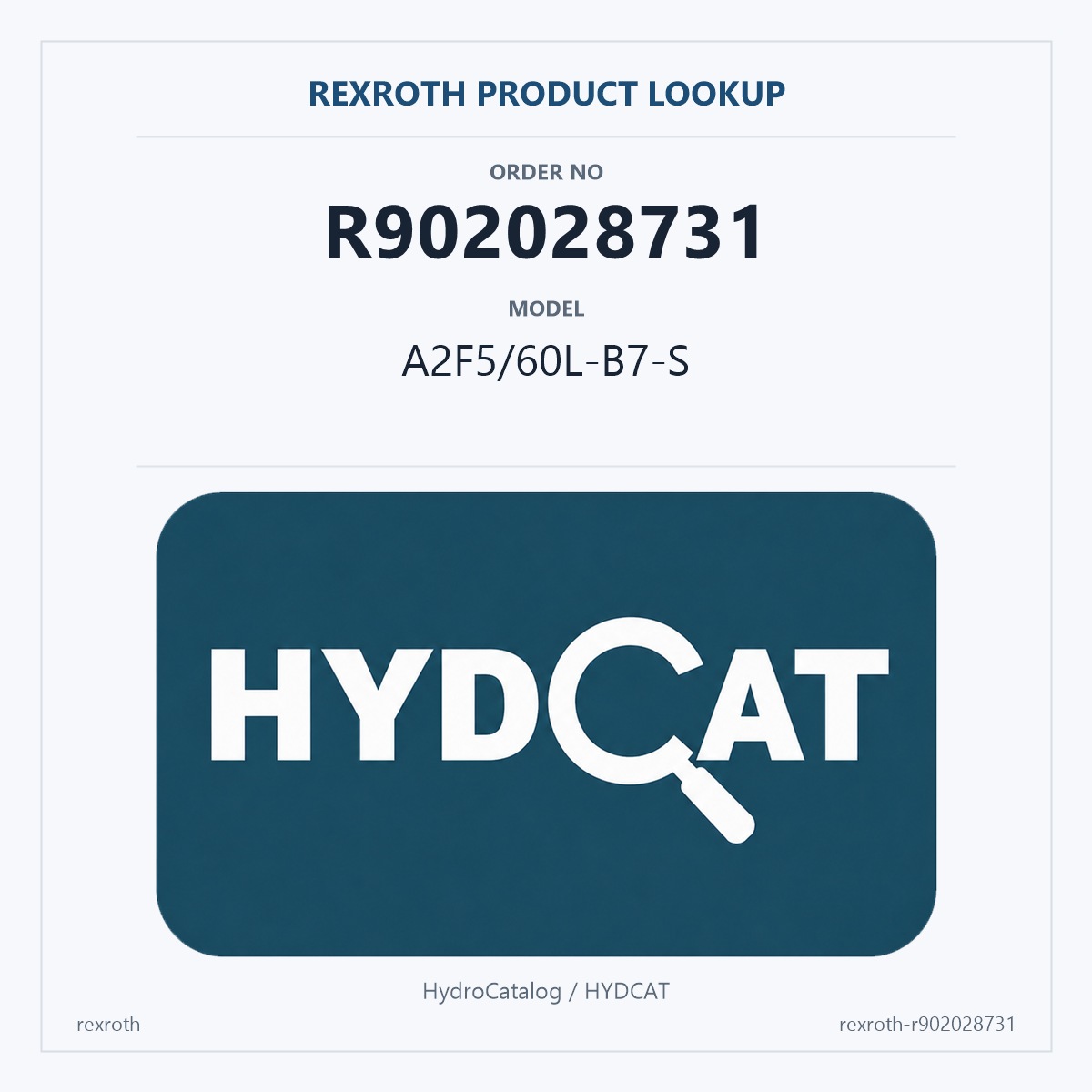 Bosch Rexroth A2F5/60L-B7-S Hydraulic Pump — R902028731