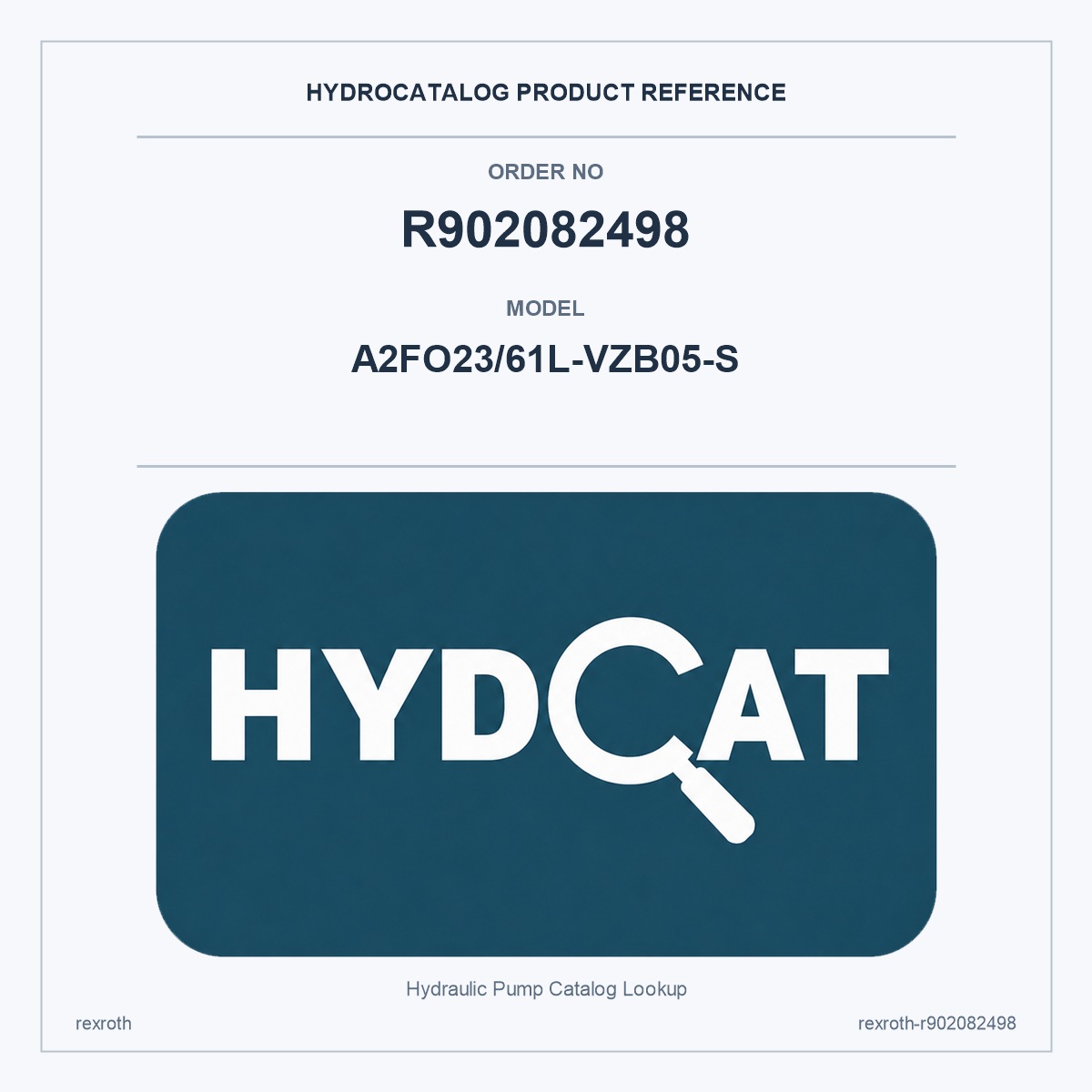 Rexroth R902082498, model A2FO23/61L-VZB05-S