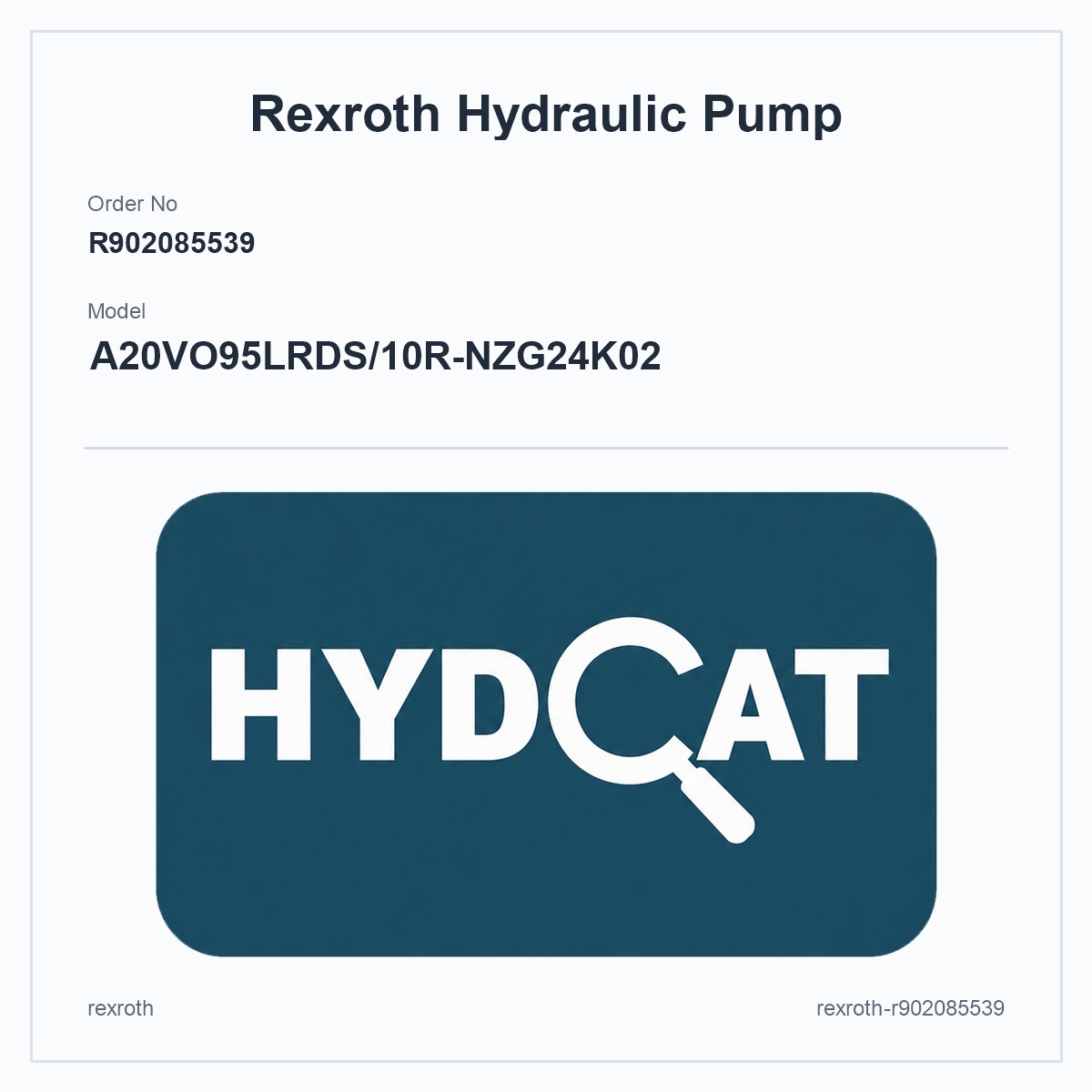 Rexroth R902085539, model A20VO95LRDS/10R-NZG24K02