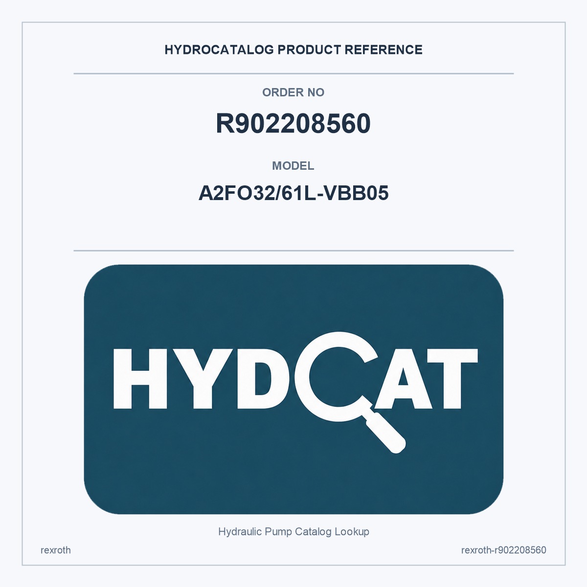 Rexroth R902208560, model A2FO32/61L-VBB05