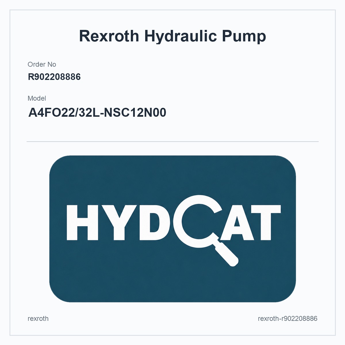 Rexroth R902208886, model A4FO22/32L-NSC12N00