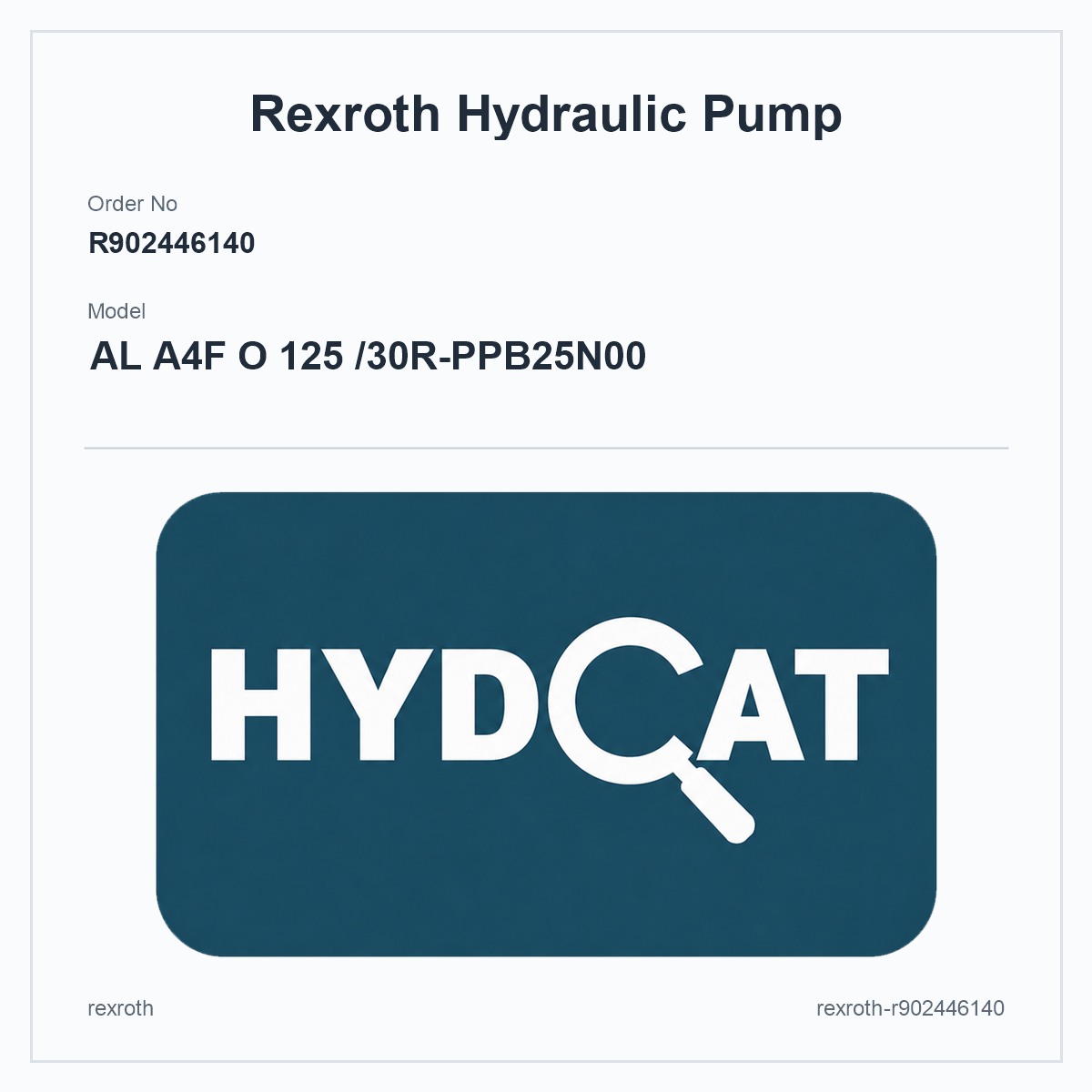 Rexroth A4FO R902446140, model AL A4F O 125 /30R-PPB25N00