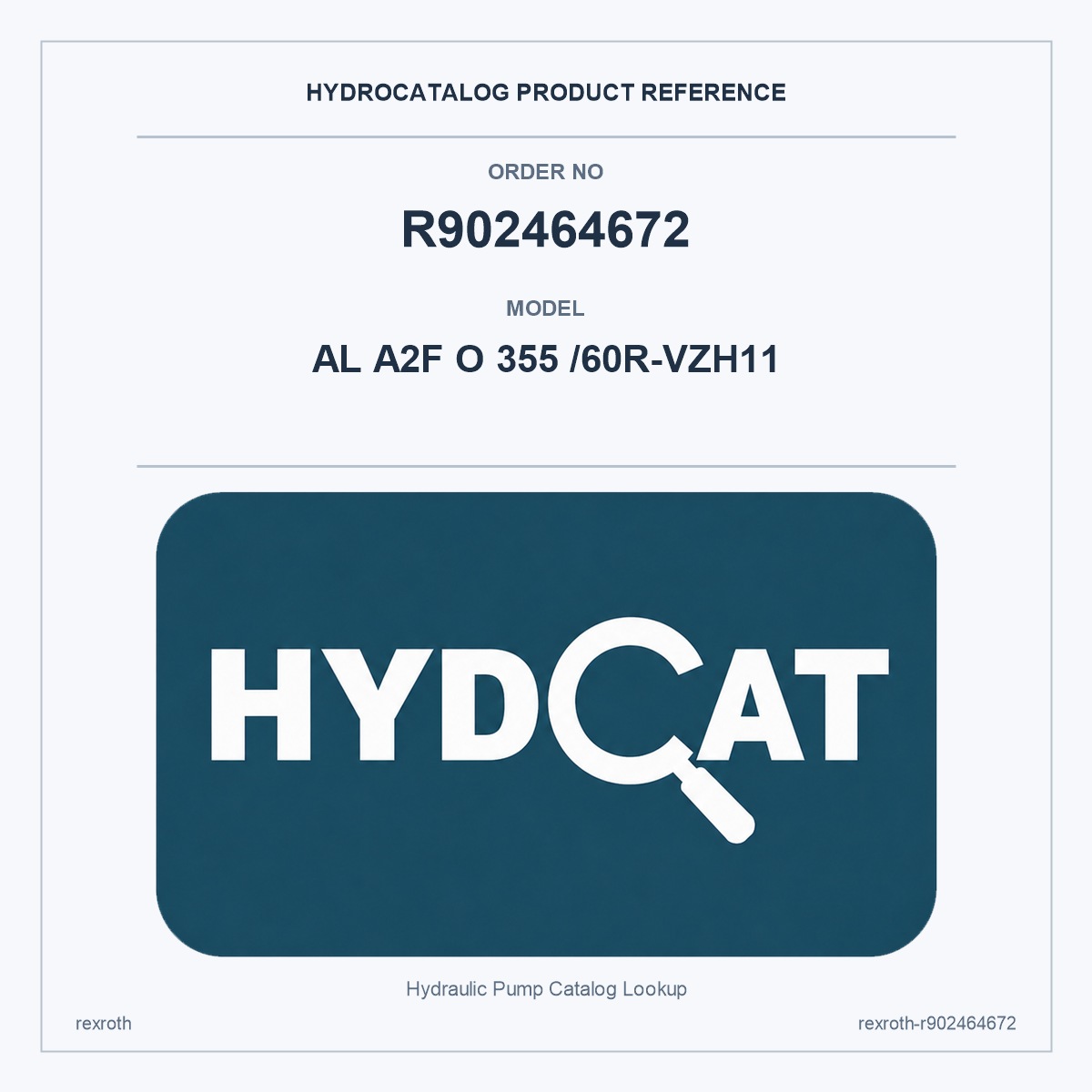 Rexroth A2FO R902464672, model AL A2F O 355 /60R-VZH11