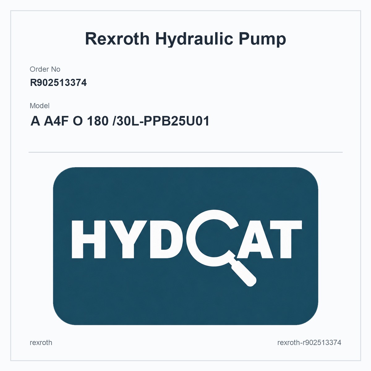 Rexroth A4FO R902513374, model A A4F O 180 /30L-PPB25U01
