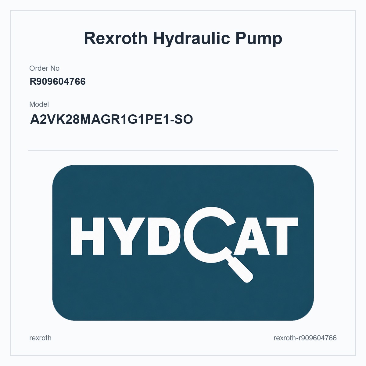 Rexroth R909604766, model A2VK28MAGR1G1PE1-SO