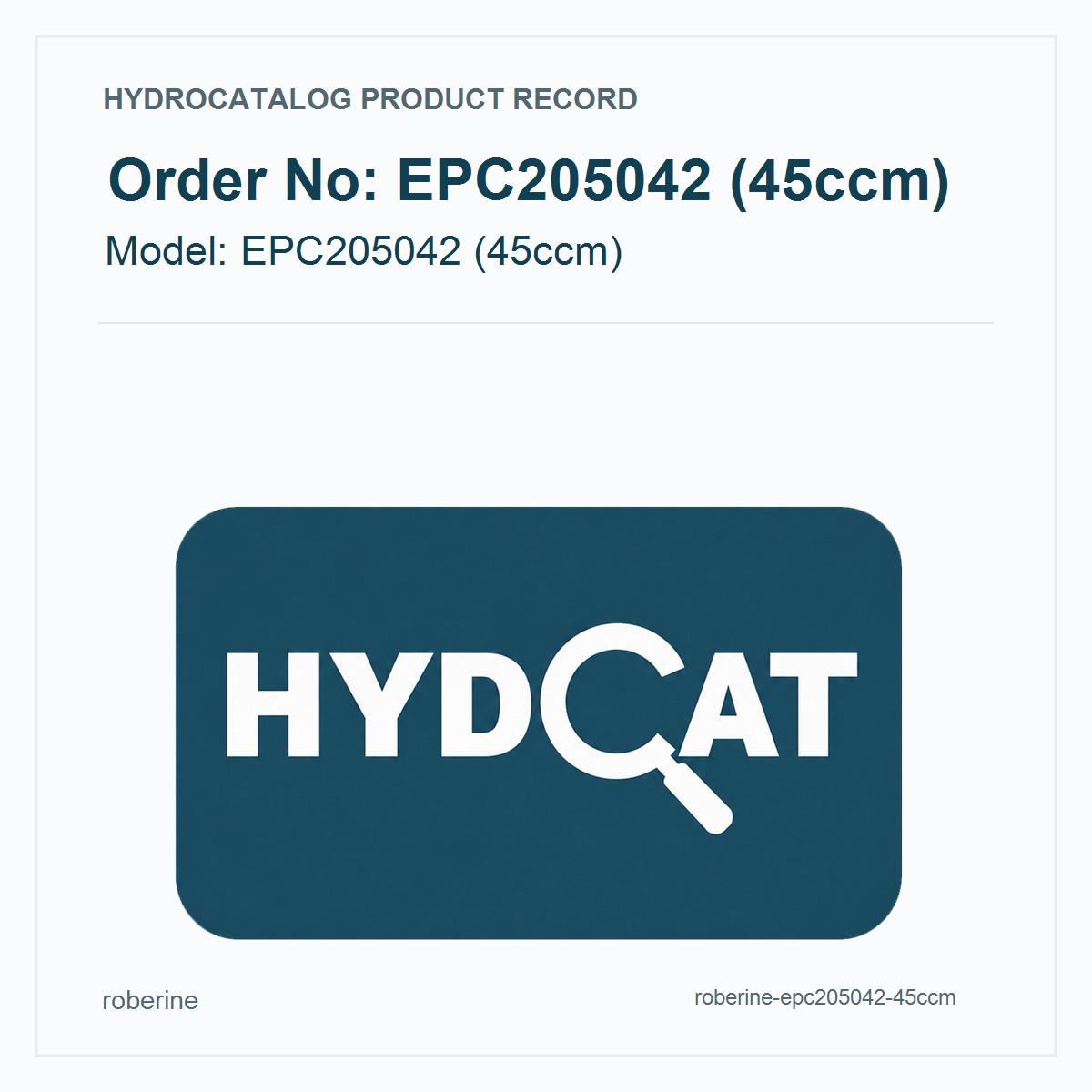 Roberine Hydraulic Motor EPC205042 (45ccm)