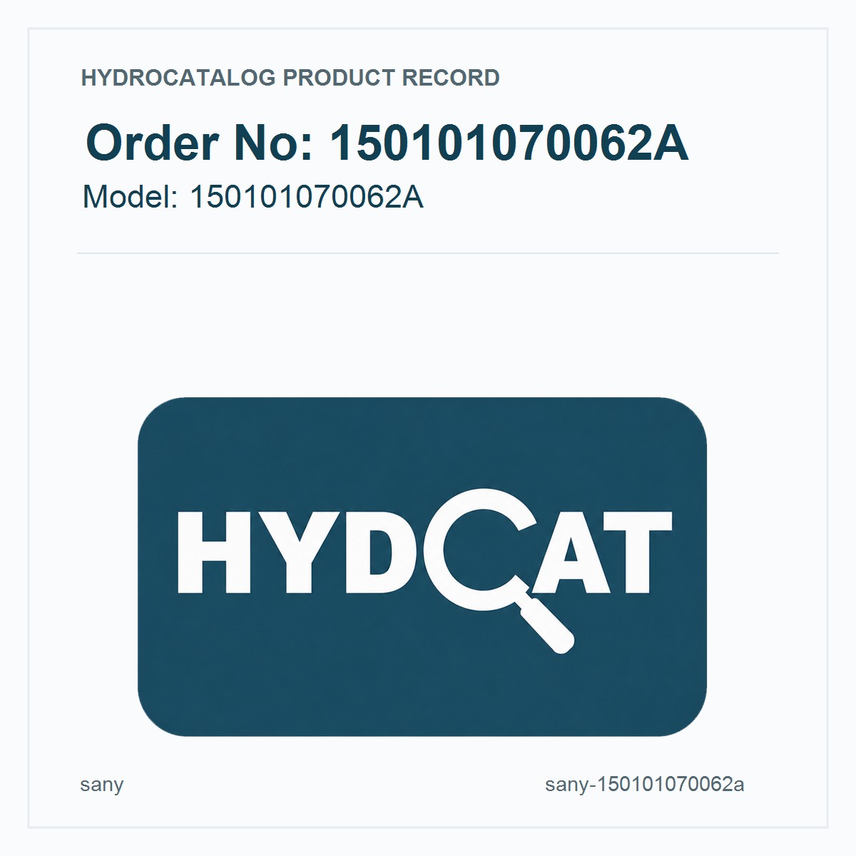 SANY 150101070062A
