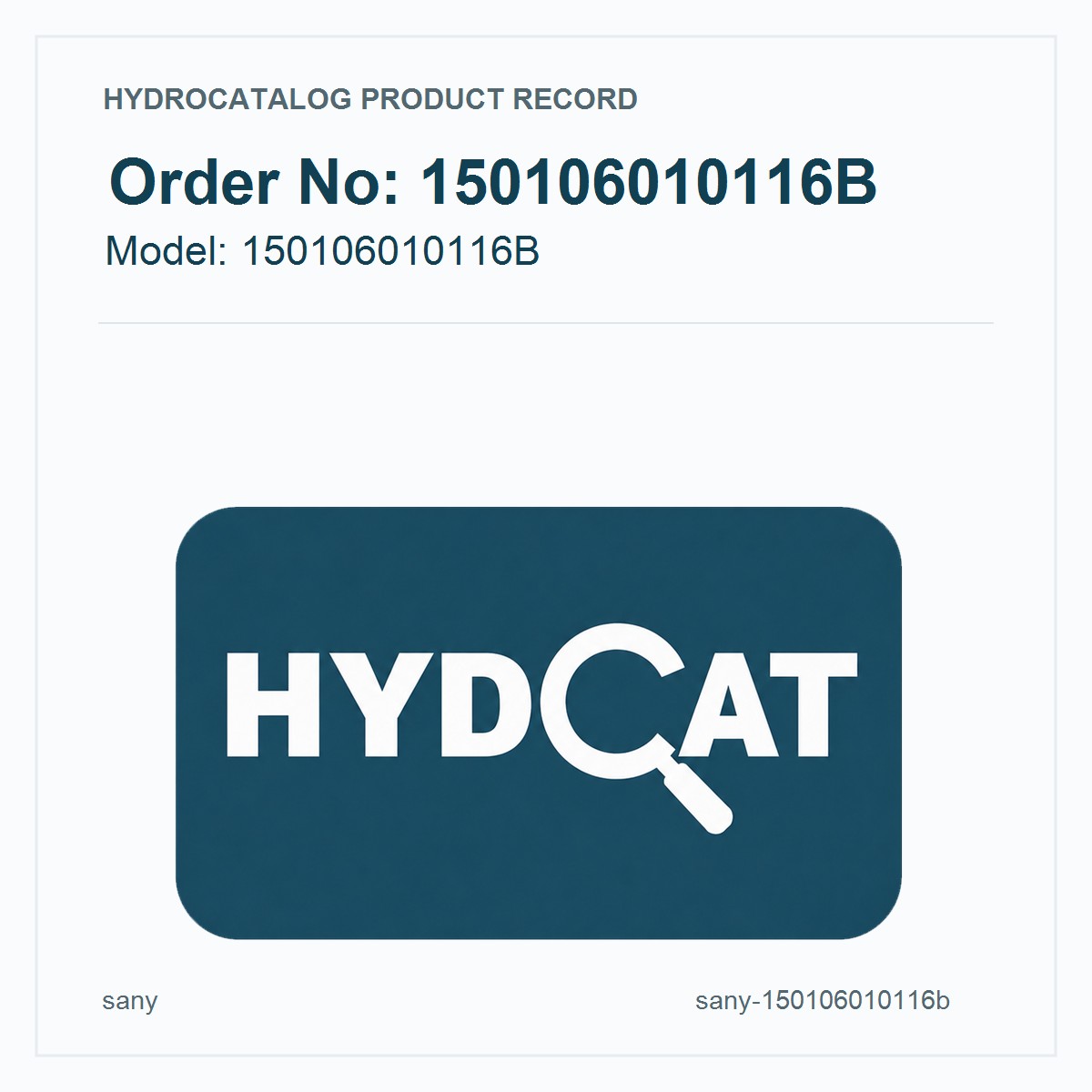 SANY 150106010116B