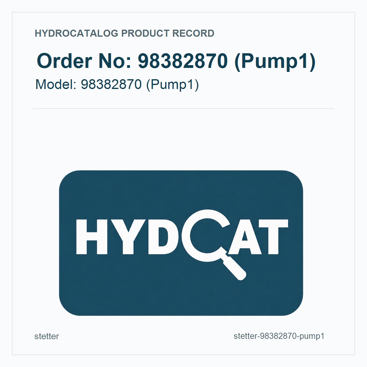 Stetter 98382870 (Pump1)
