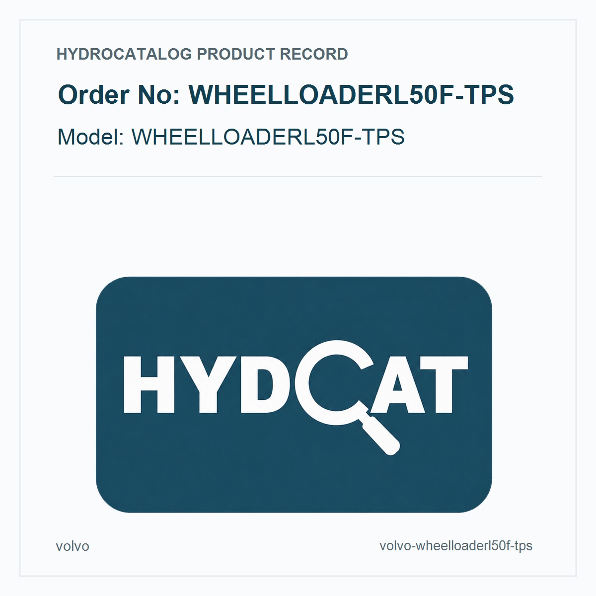 Volvo WHEELLOADERL50F-TPS